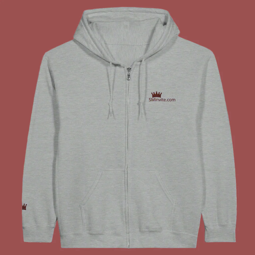 Eco-Friendly Zip Hoodie – Comfortable Organic Cotton & Recycled Polyester Blend