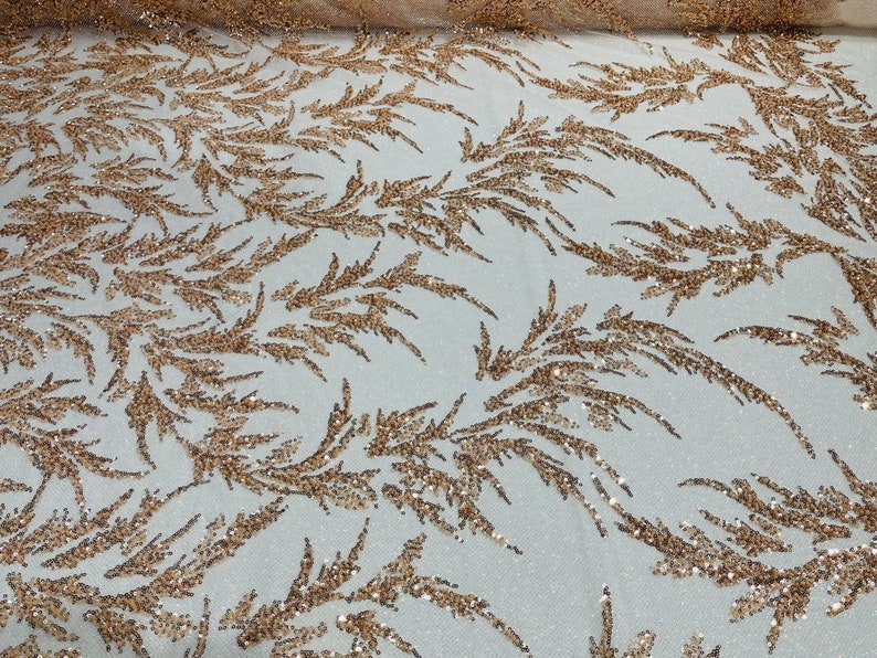 Fashion Beaded Lace With Glitter Mesh 54" Wide| New Creations Fabric & Foam Inc.