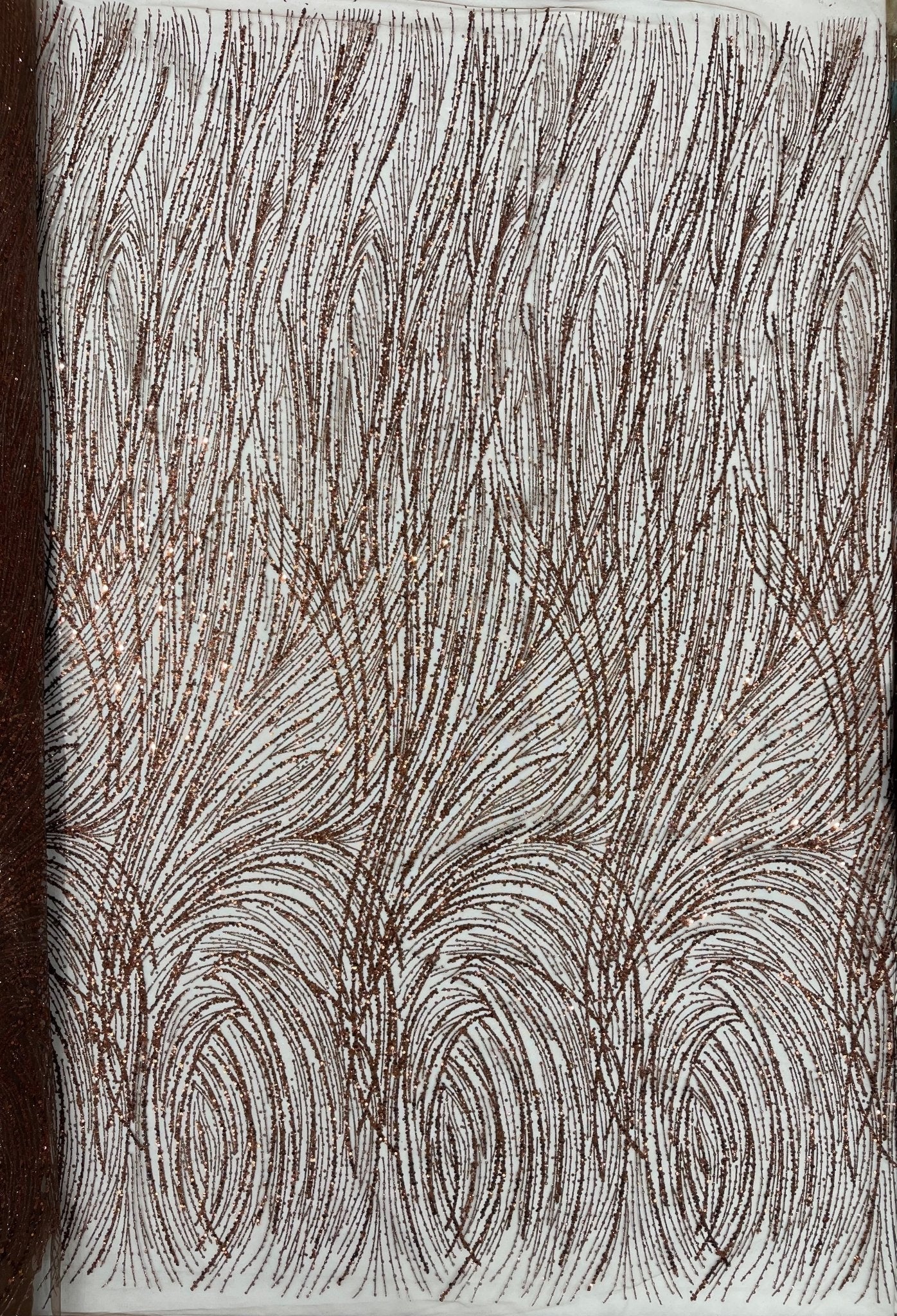 Fashion Glitter Design On A Mesh Lace 54” Wide| New Creations Fabric & Foam Inc.