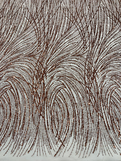 Fashion Glitter Design On A Mesh Lace 54” Wide| New Creations Fabric & Foam Inc.