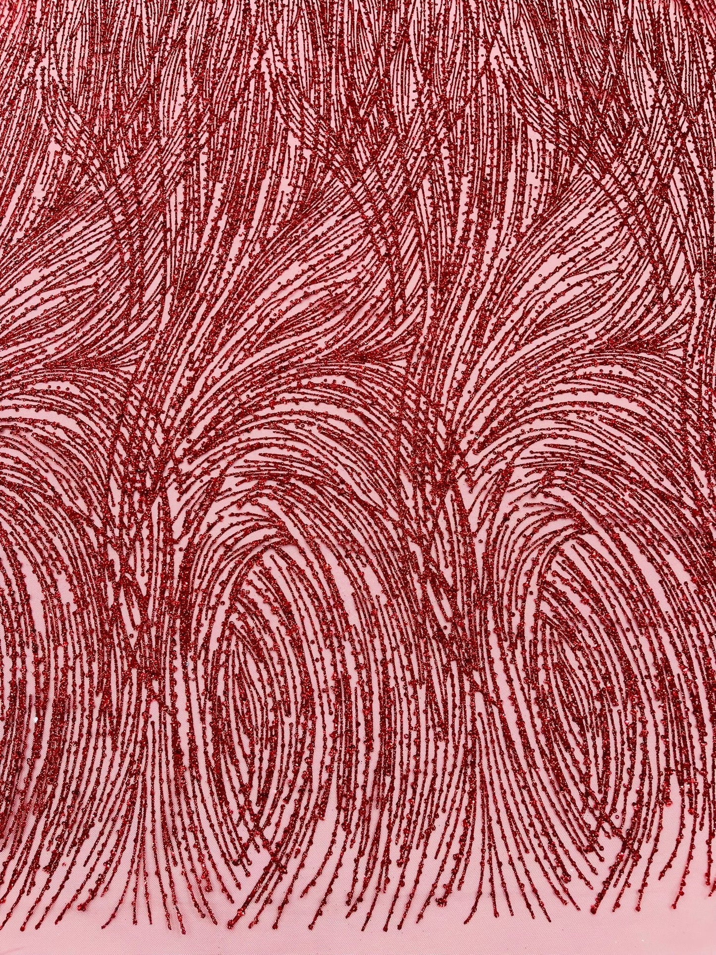 Fashion Glitter Design On A Mesh Lace 54” Wide| New Creations Fabric & Foam Inc.