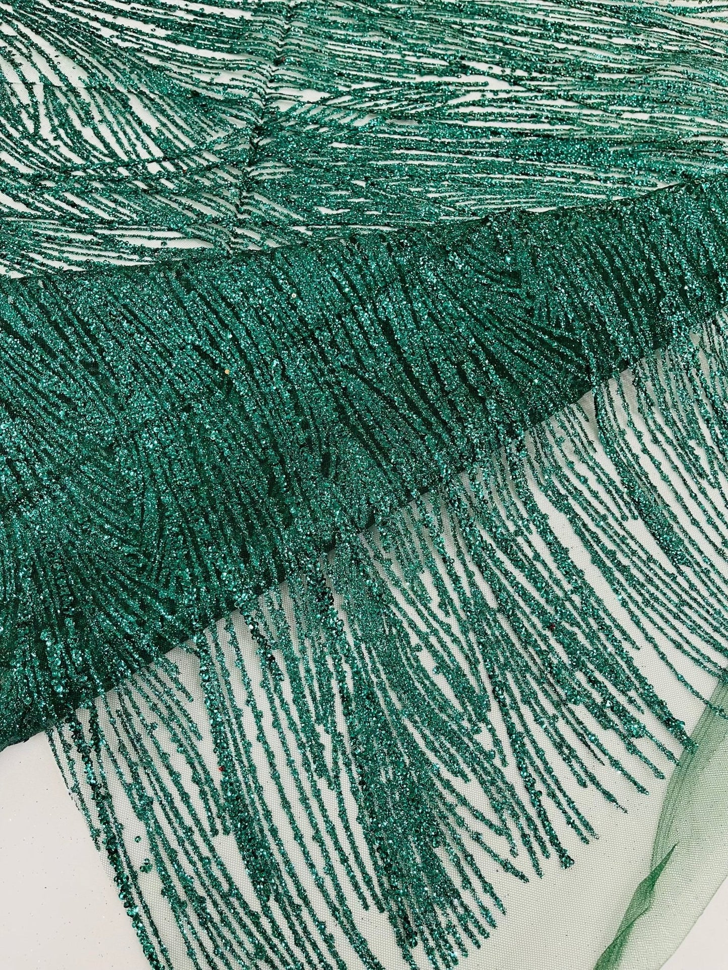 Fashion Glitter Design On A Mesh Lace 54” Wide| New Creations Fabric & Foam Inc.