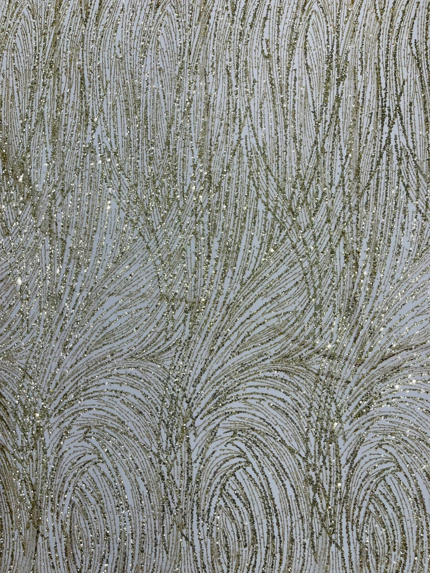Fashion Glitter Design On A Mesh Lace 54” Wide| New Creations Fabric & Foam Inc.