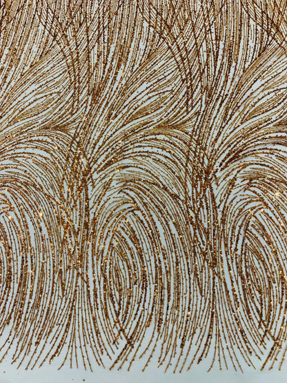 Fashion Glitter Design On A Mesh Lace 54” Wide| New Creations Fabric & Foam Inc.