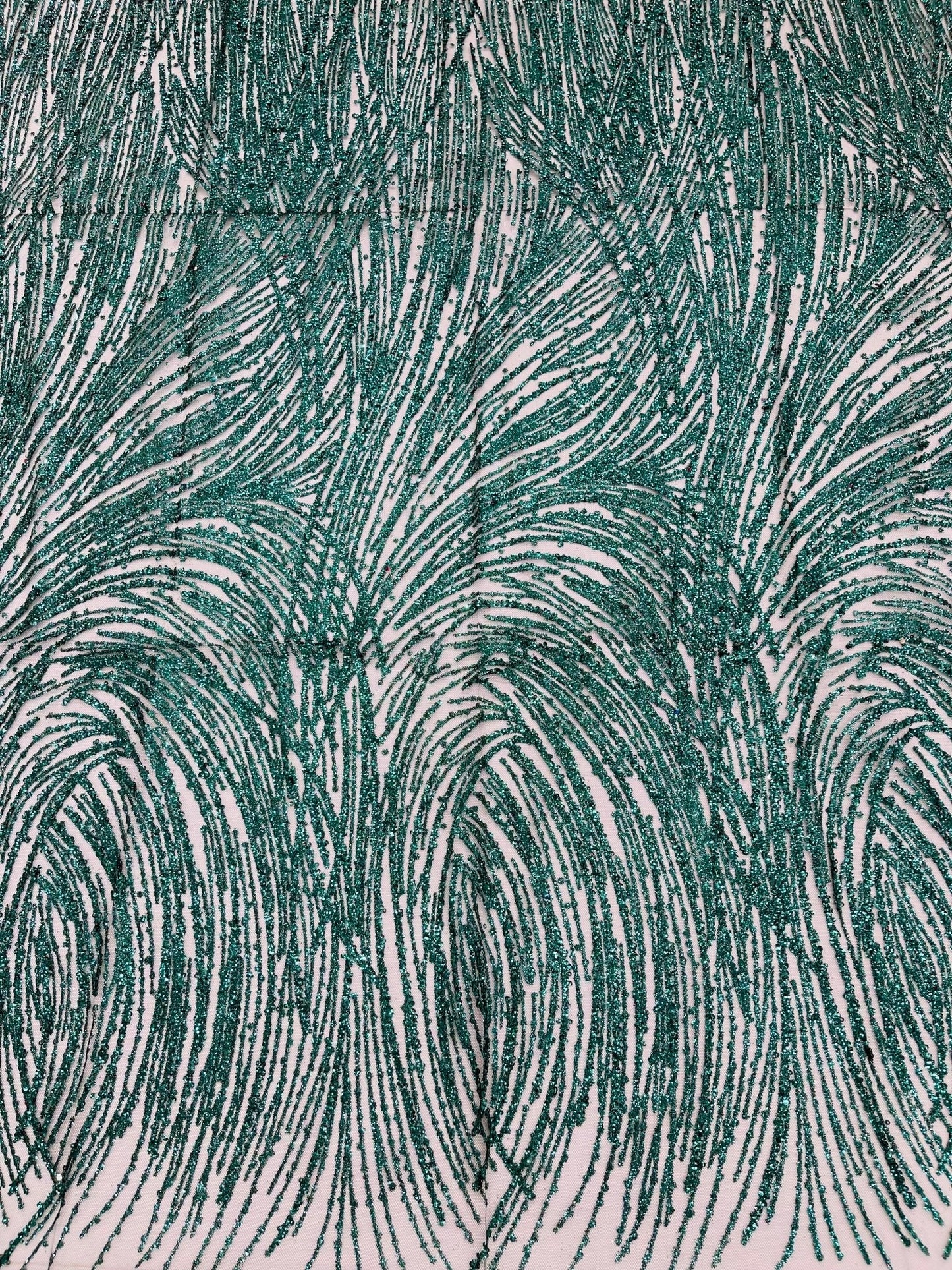 Fashion Glitter Design On A Mesh Lace 54” Wide| New Creations Fabric & Foam Inc.