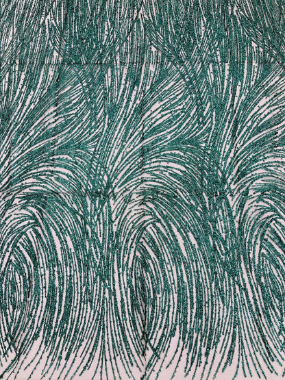 Fashion Glitter Design On A Mesh Lace 54” Wide| New Creations Fabric & Foam Inc.