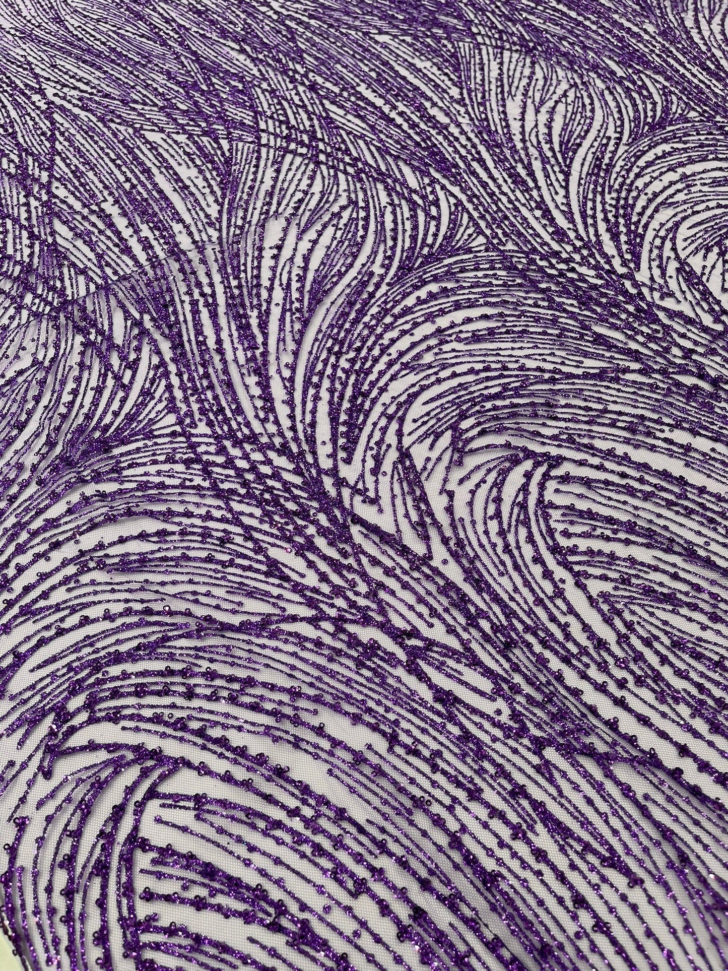 Fashion Glitter Design On A Mesh Lace 54” Wide| New Creations Fabric & Foam Inc.