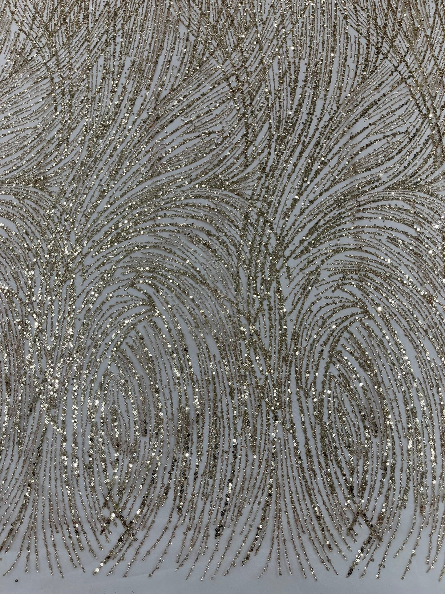 Fashion Glitter Design On A Mesh Lace 54” Wide| New Creations Fabric & Foam Inc.