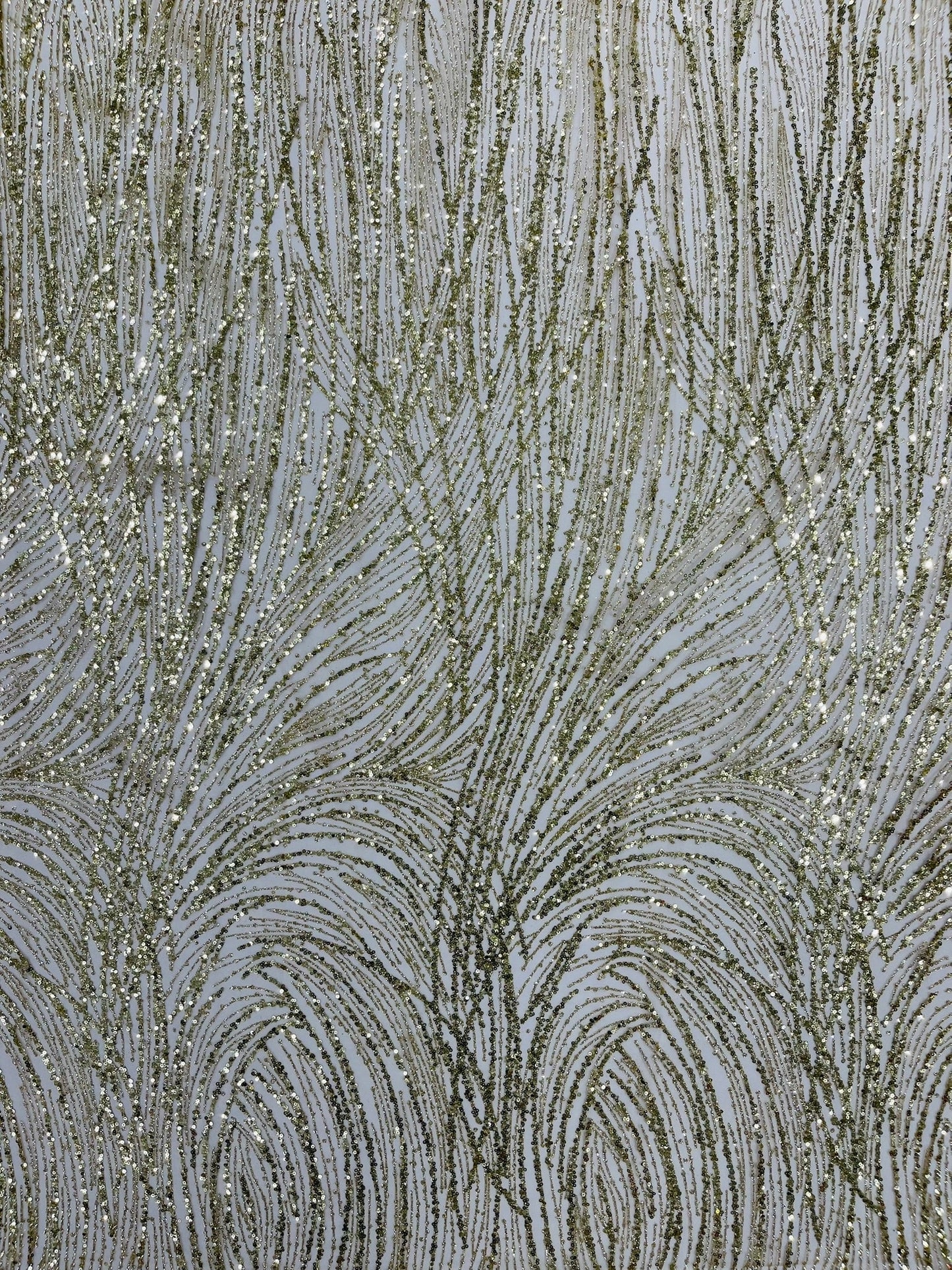 Fashion Glitter Design On A Mesh Lace 54” Wide| New Creations Fabric & Foam Inc.