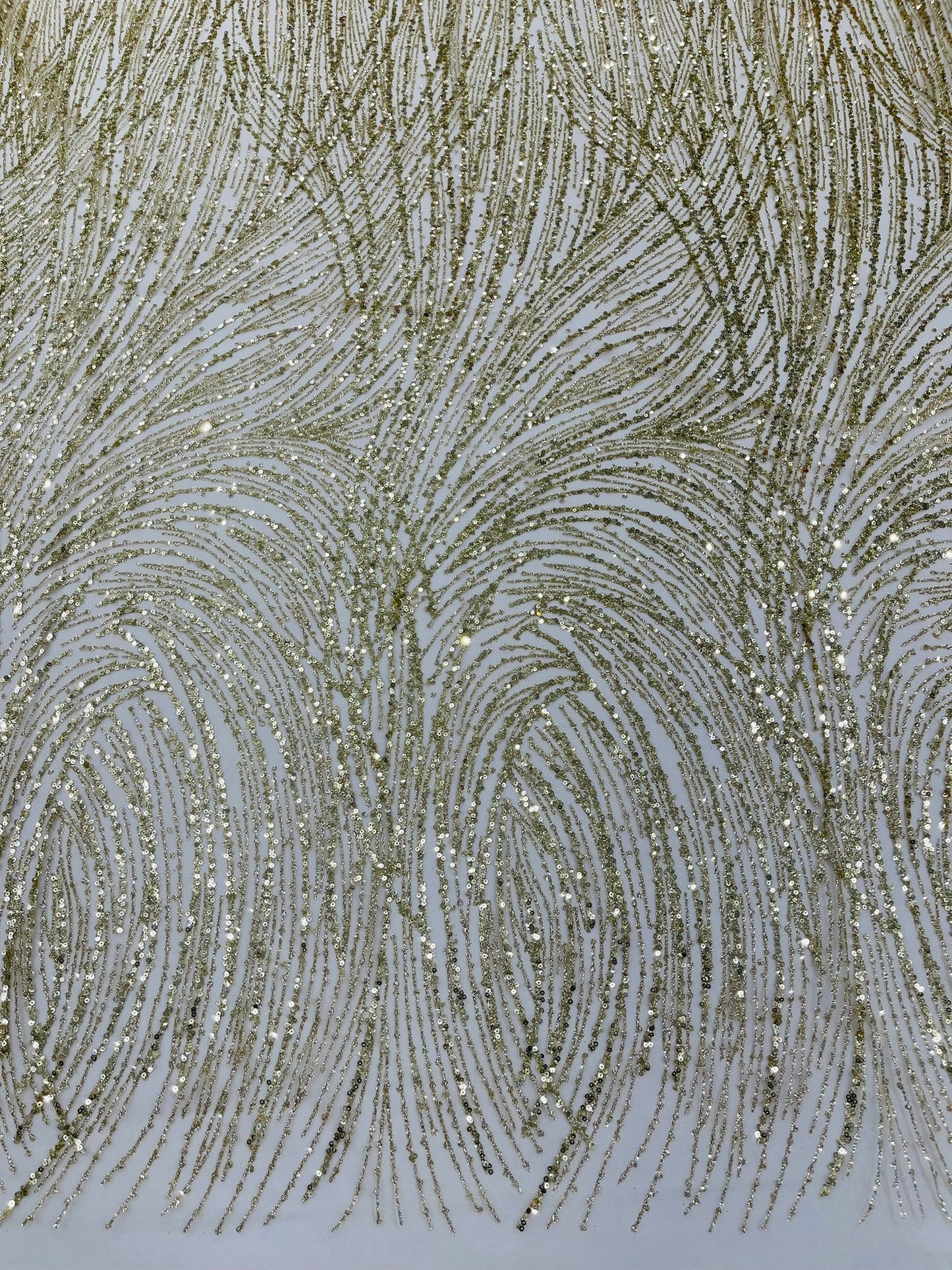 Fashion Glitter Design On A Mesh Lace 54” Wide| New Creations Fabric & Foam Inc.