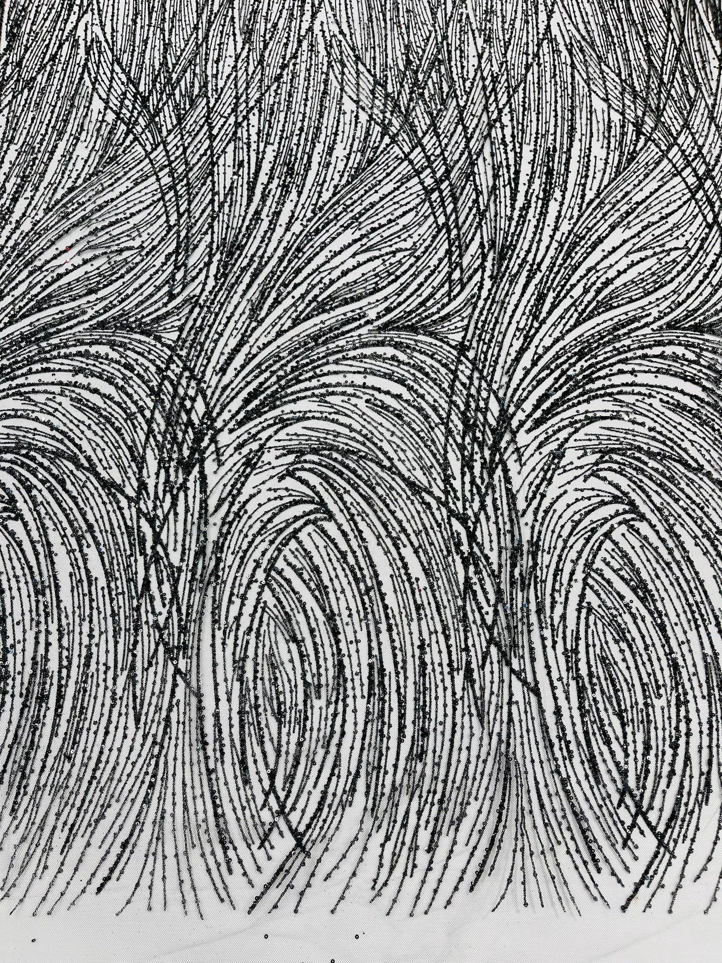 Fashion Glitter Design On A Mesh Lace 54” Wide| New Creations Fabric & Foam Inc.