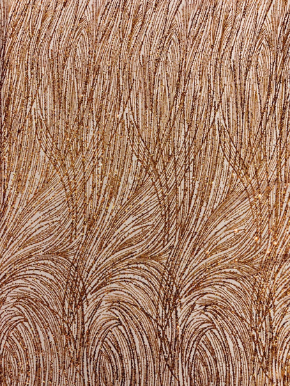 Fashion Glitter Design On A Mesh Lace 54” Wide| New Creations Fabric & Foam Inc.