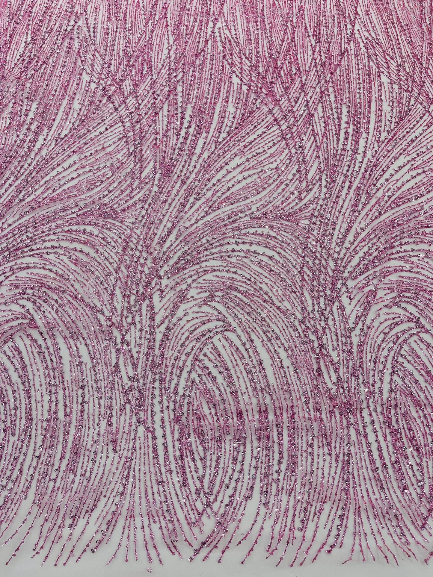 Fashion Glitter Design On A Mesh Lace 54” Wide| New Creations Fabric & Foam Inc.