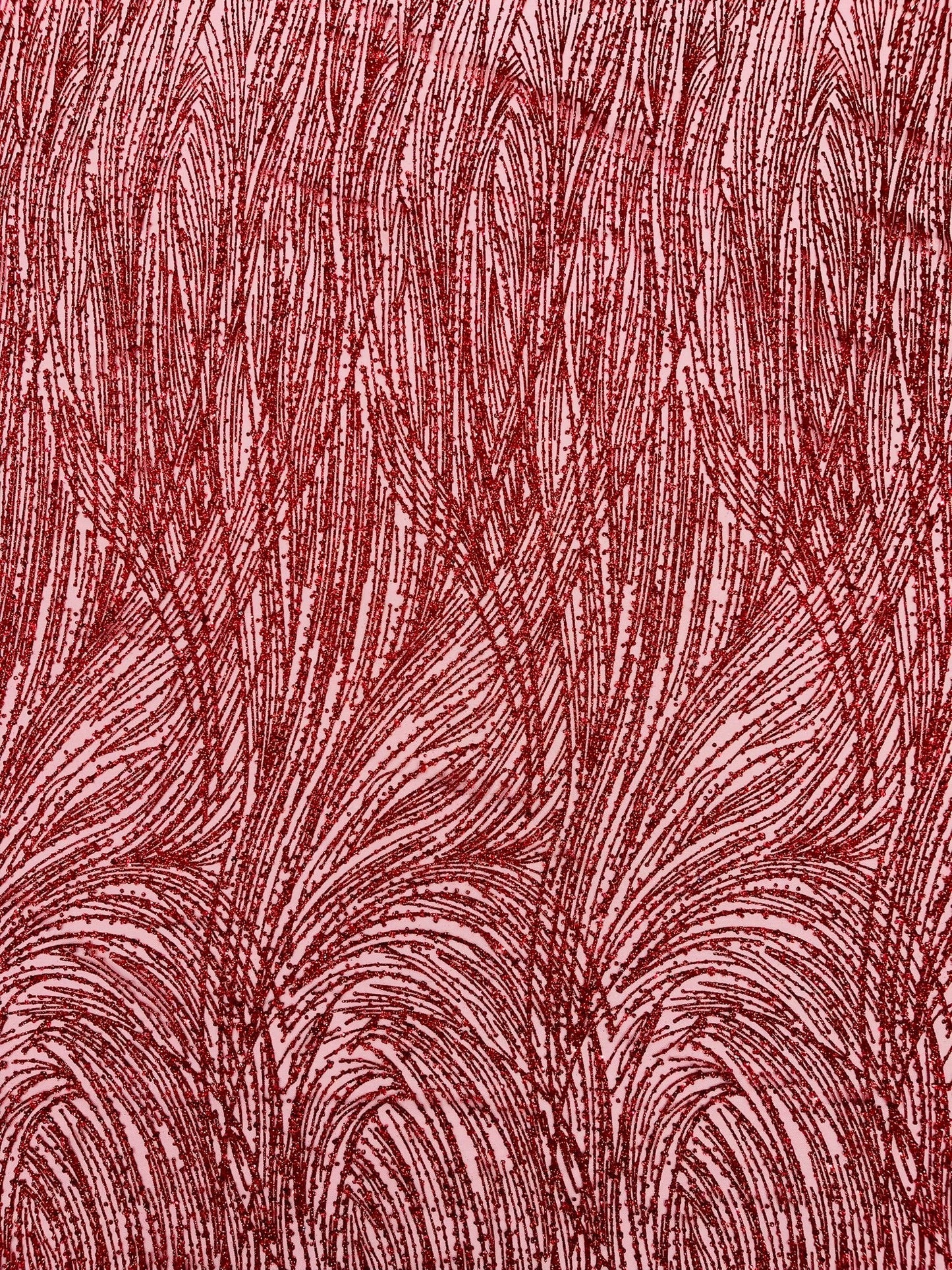 Fashion Glitter Design On A Mesh Lace 54” Wide| New Creations Fabric & Foam Inc.