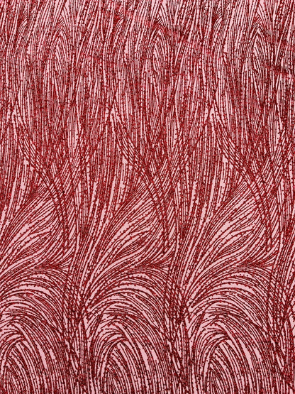 Fashion Glitter Design On A Mesh Lace 54” Wide| New Creations Fabric & Foam Inc.