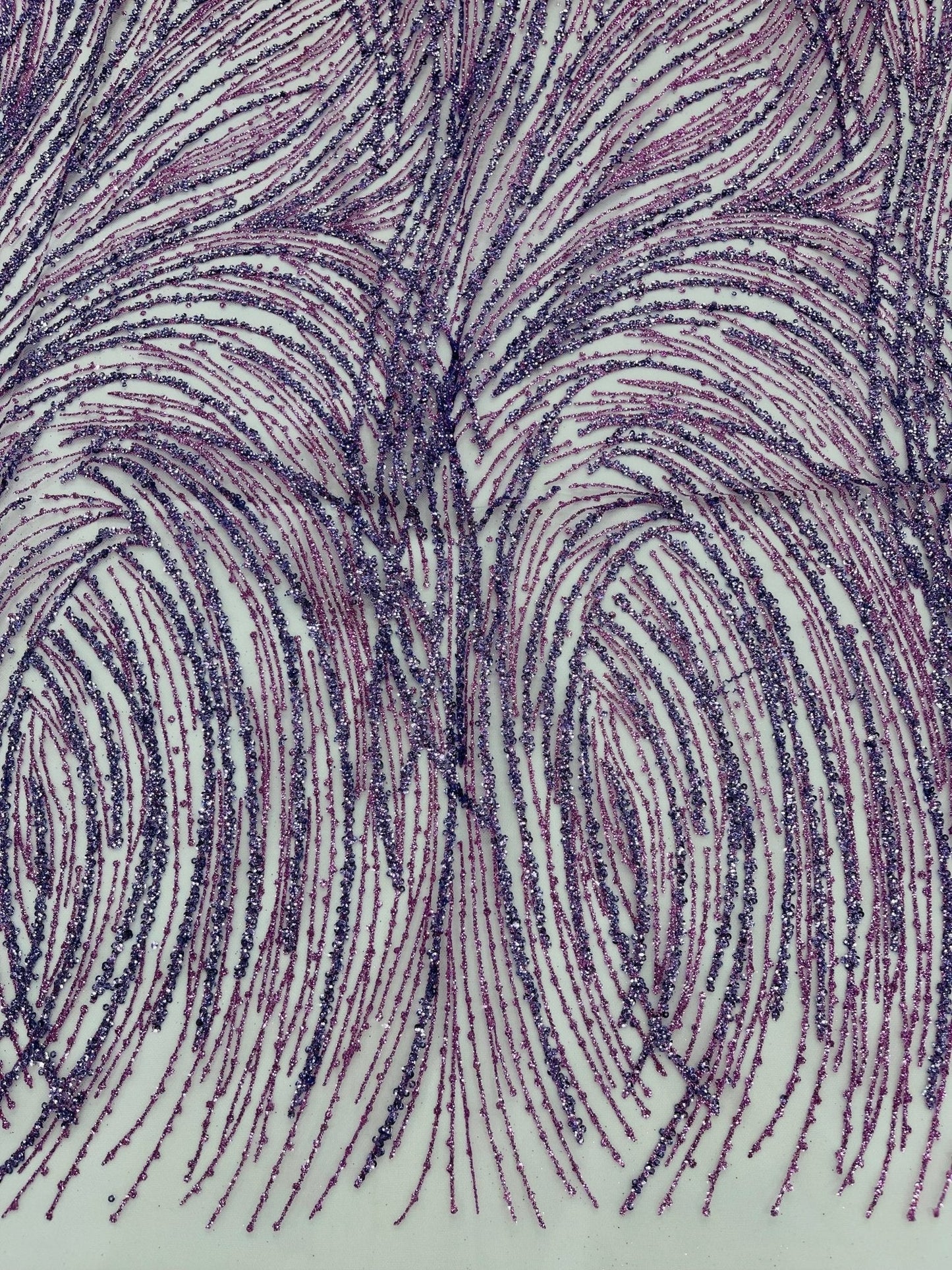 Fashion Glitter Design On A Mesh Lace 54” Wide| New Creations Fabric & Foam Inc.