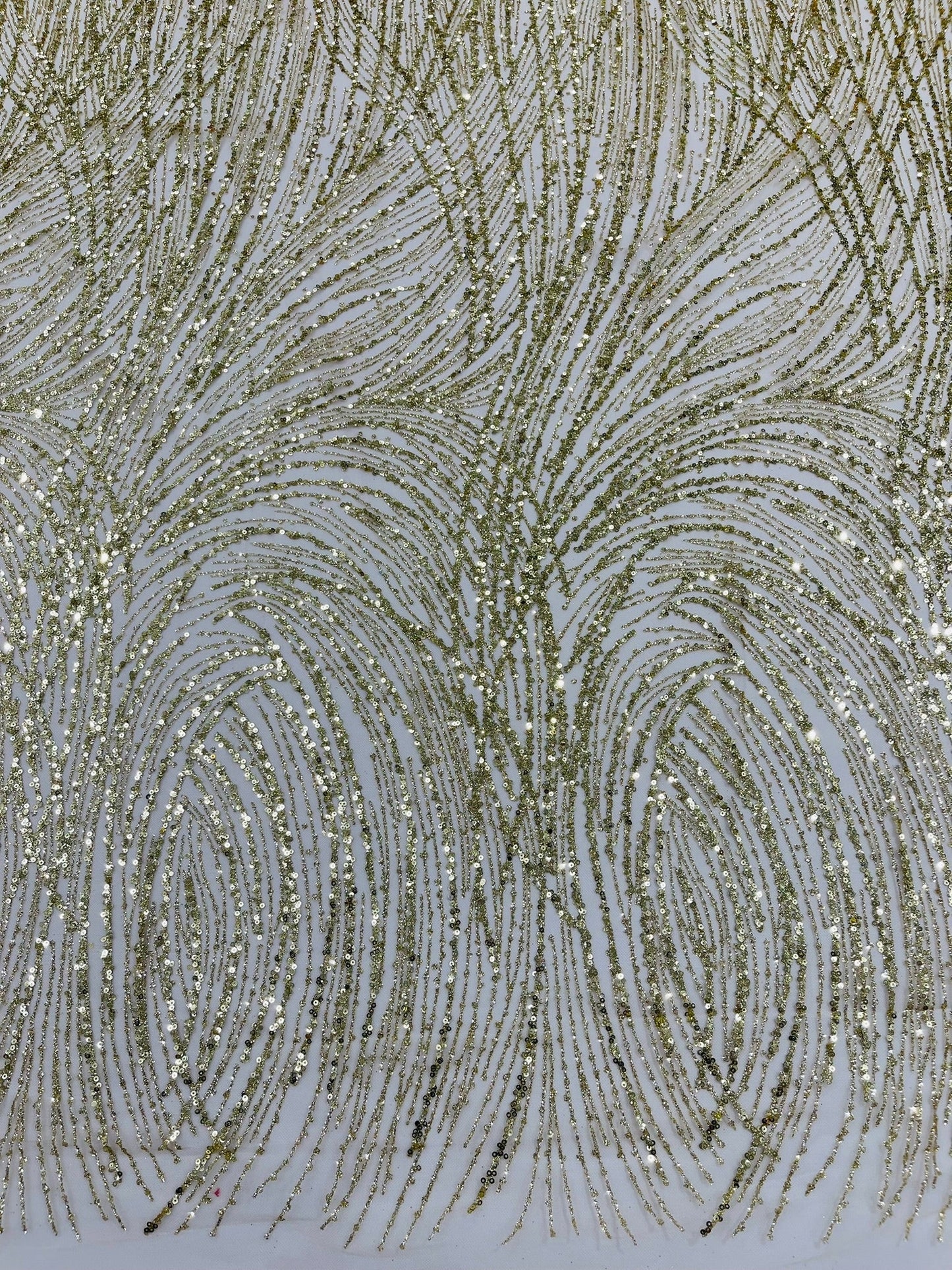 Fashion Glitter Design On A Mesh Lace 54” Wide| New Creations Fabric & Foam Inc.