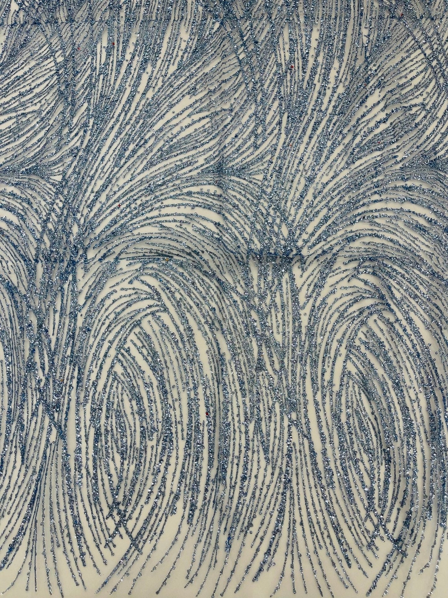 Fashion Glitter Design On A Mesh Lace 54” Wide| New Creations Fabric & Foam Inc.