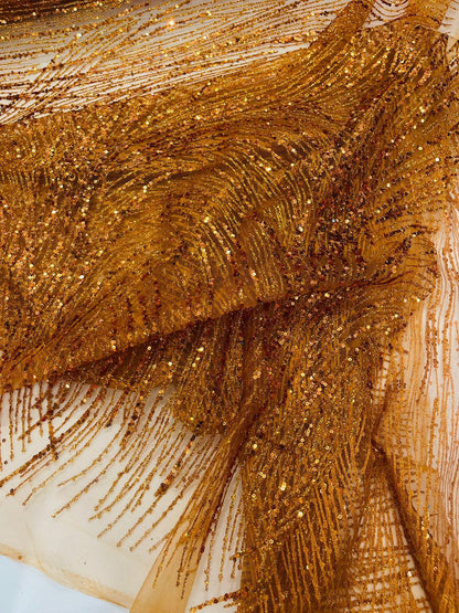 Fashion Glitter Design On A Mesh Lace 54” Wide| New Creations Fabric & Foam Inc.