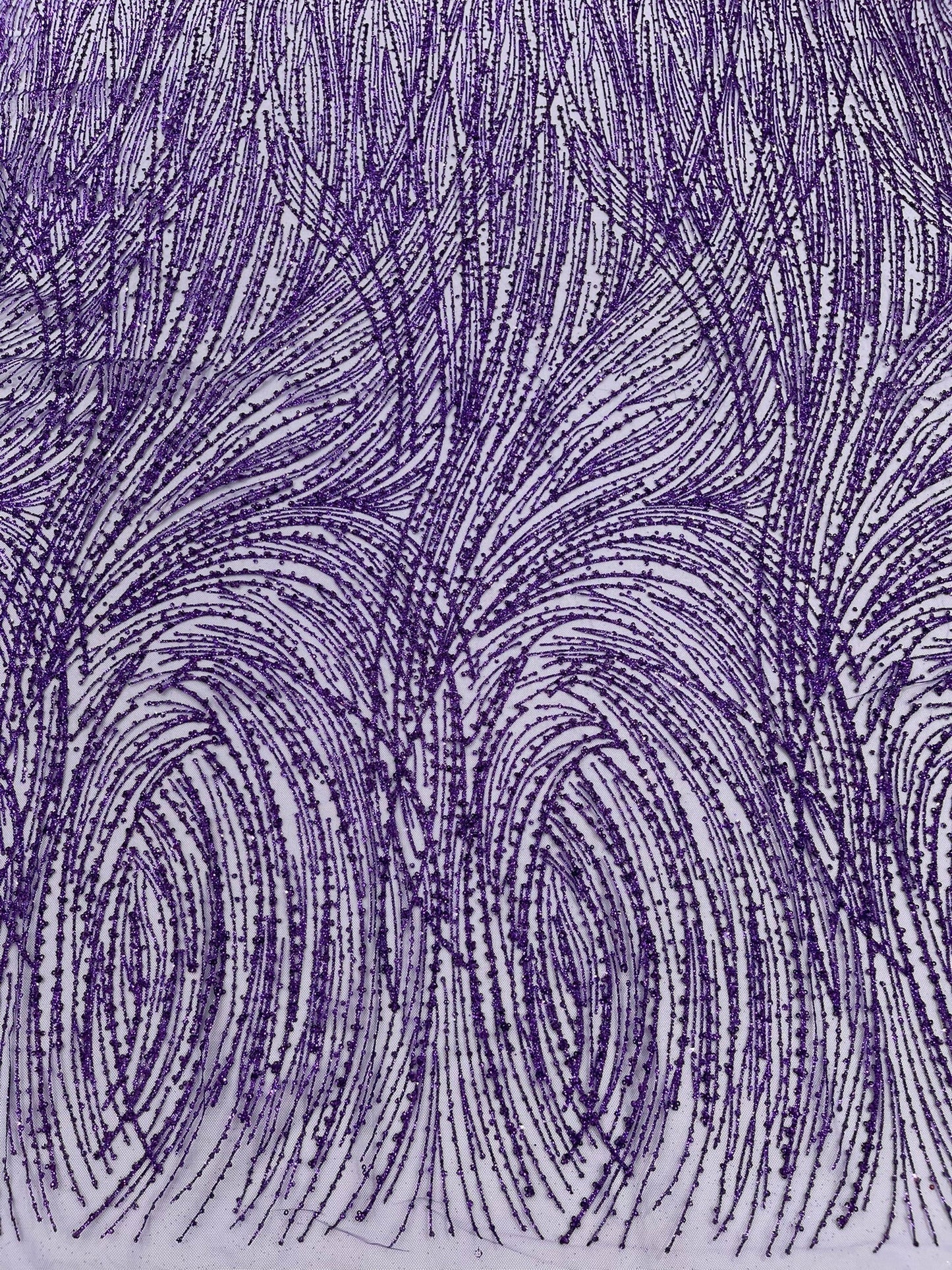 Fashion Glitter Design On A Mesh Lace 54” Wide| New Creations Fabric & Foam Inc.