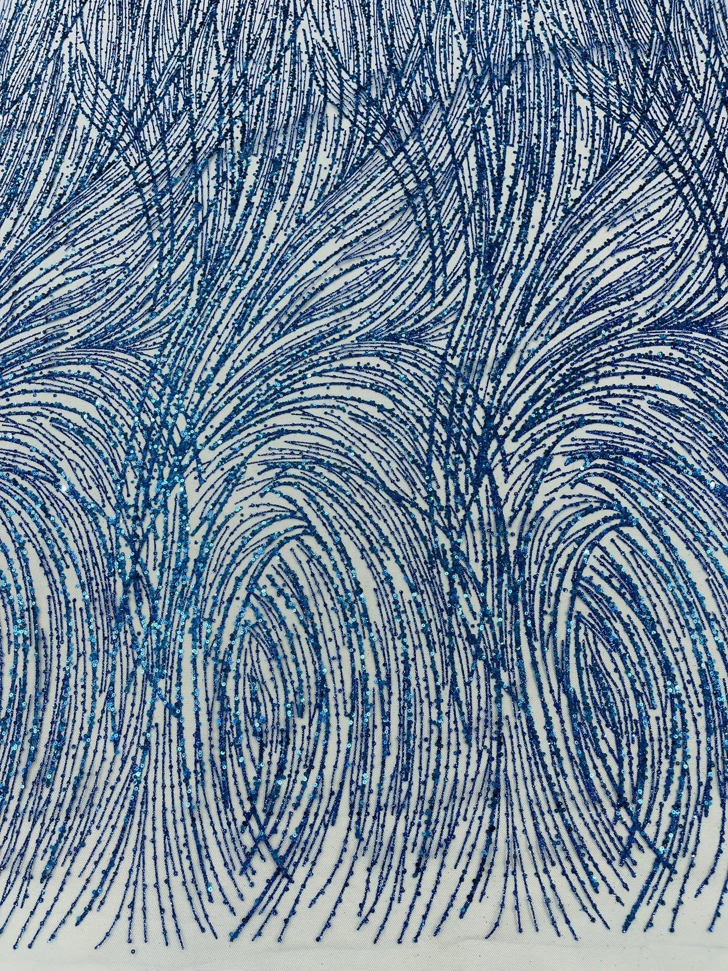 Fashion Glitter Design On A Mesh Lace 54” Wide| New Creations Fabric & Foam Inc.