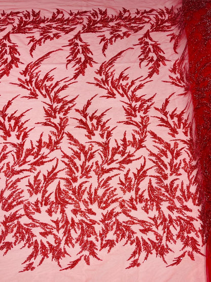Fashion Beaded Vine Lace 54" Wide| New Creations Fabric & Foam Inc.