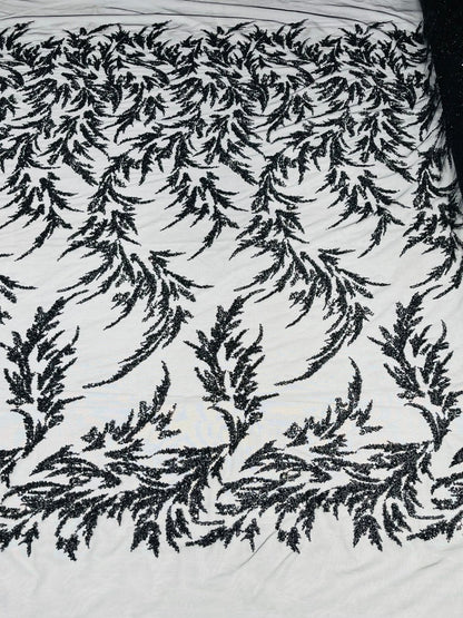 Fashion Beaded Vine Lace 54" Wide| New Creations Fabric & Foam Inc.