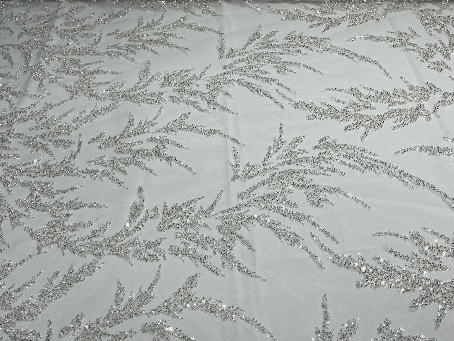 Fashion Beaded Vine Lace 54" Wide| New Creations Fabric & Foam Inc.