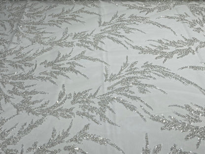 Fashion Beaded Vine Lace 54" Wide| New Creations Fabric & Foam Inc.