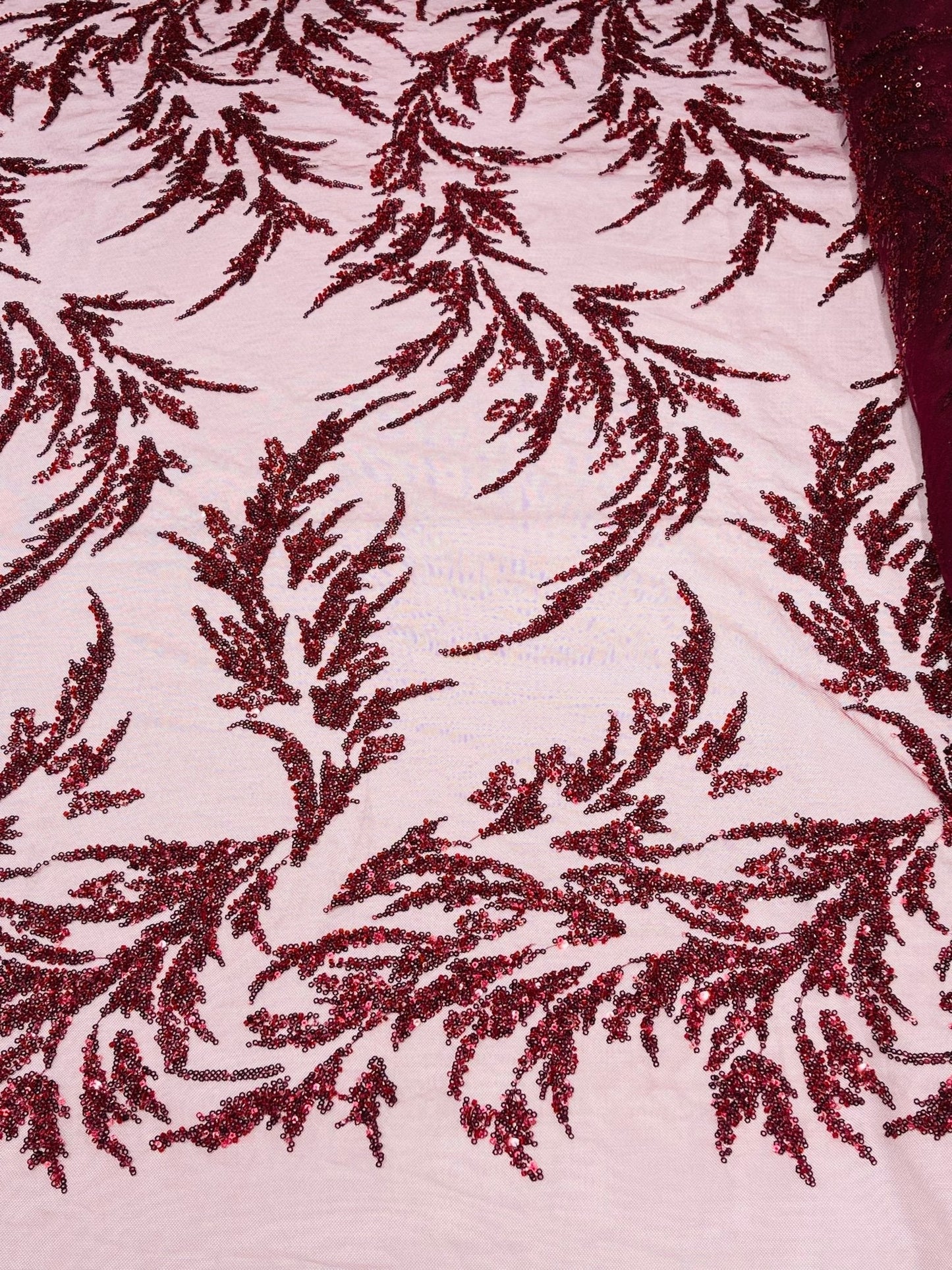Fashion Beaded Vine Lace 54" Wide| New Creations Fabric & Foam Inc.