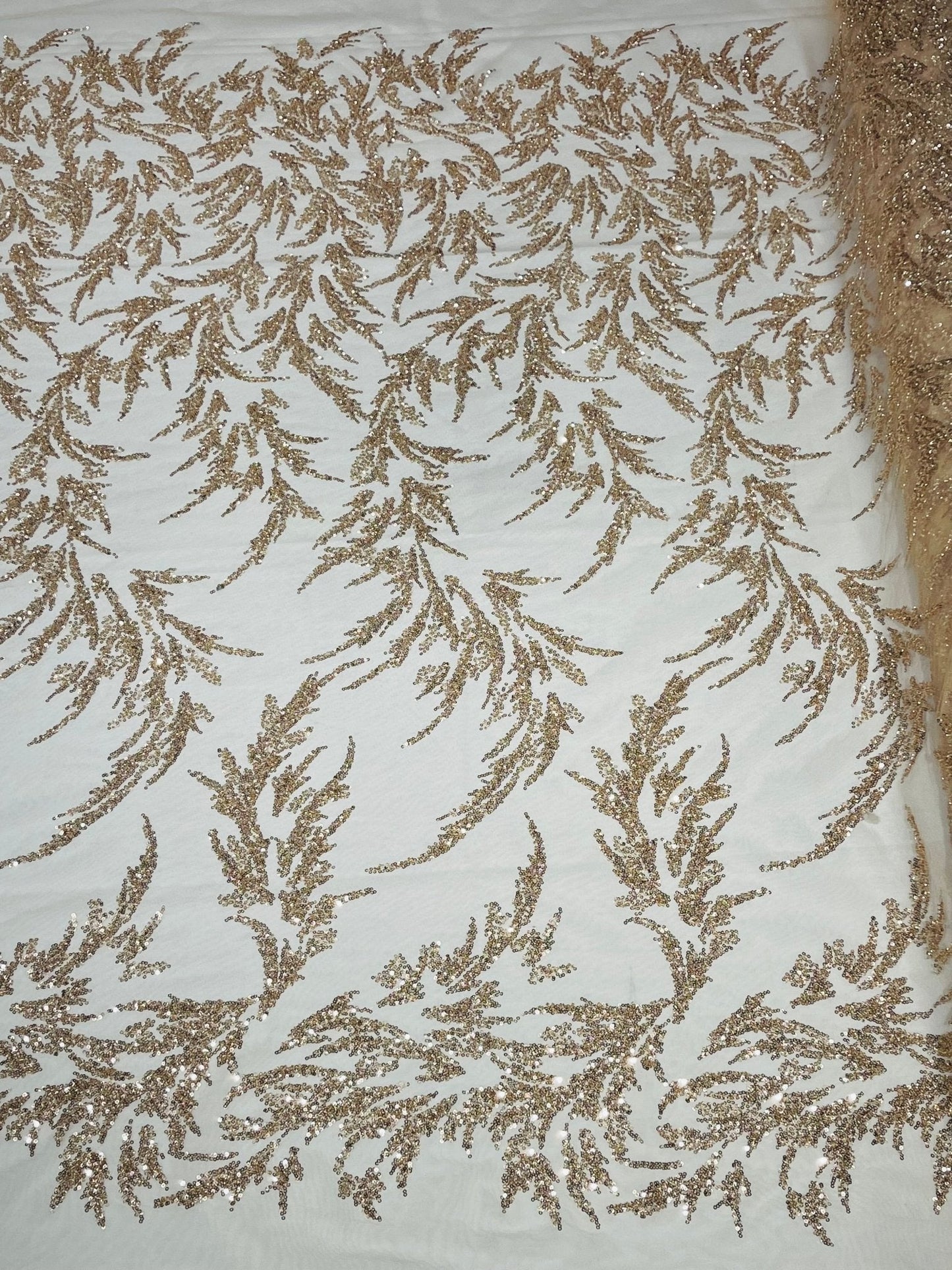 Fashion Beaded Vine Lace 54" Wide| New Creations Fabric & Foam Inc.