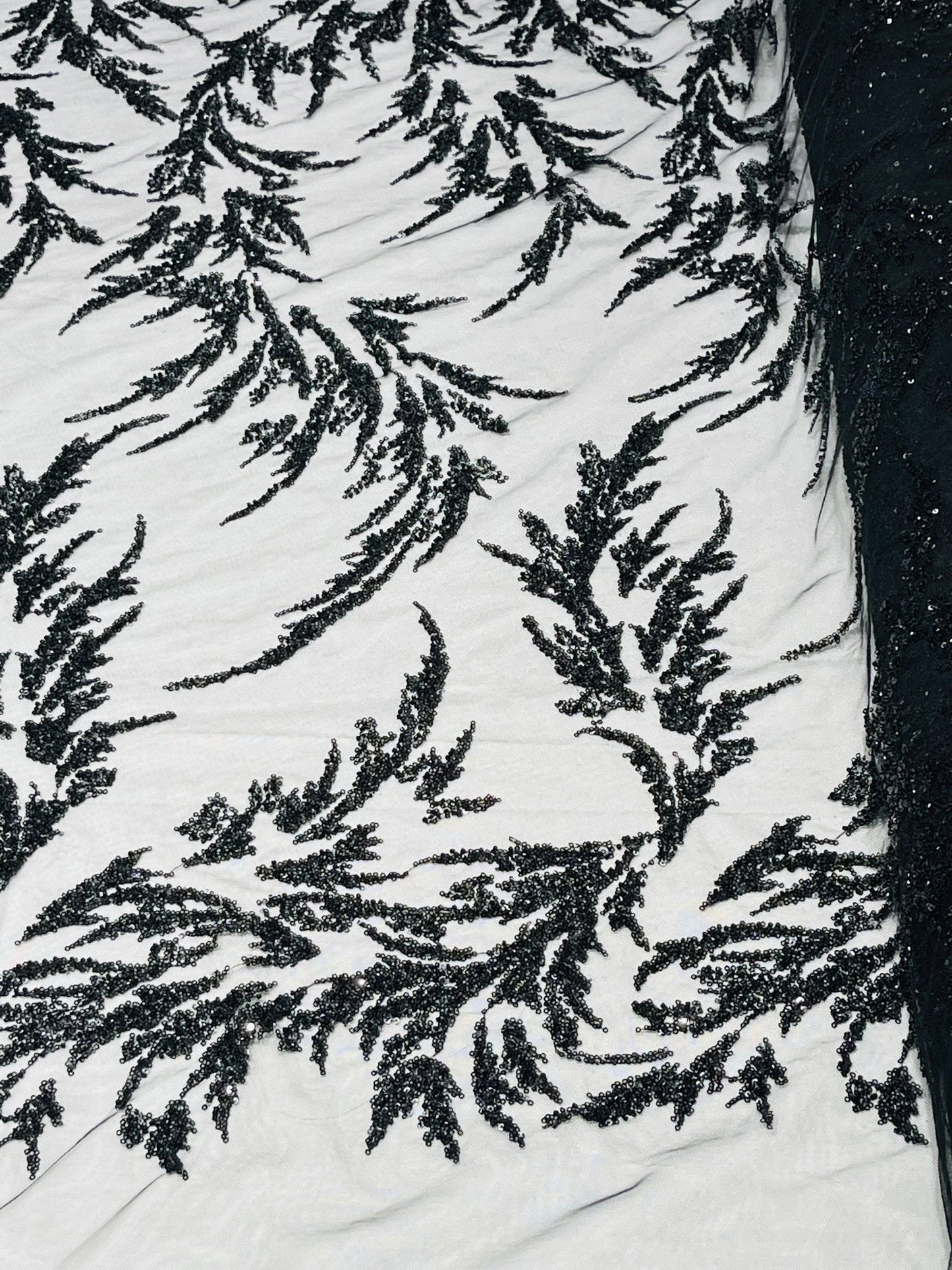 Fashion Beaded Vine Lace 54" Wide| New Creations Fabric & Foam Inc.