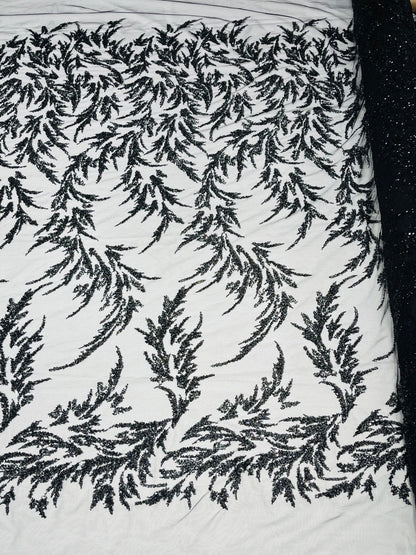 Fashion Beaded Vine Lace 54" Wide| New Creations Fabric & Foam Inc.