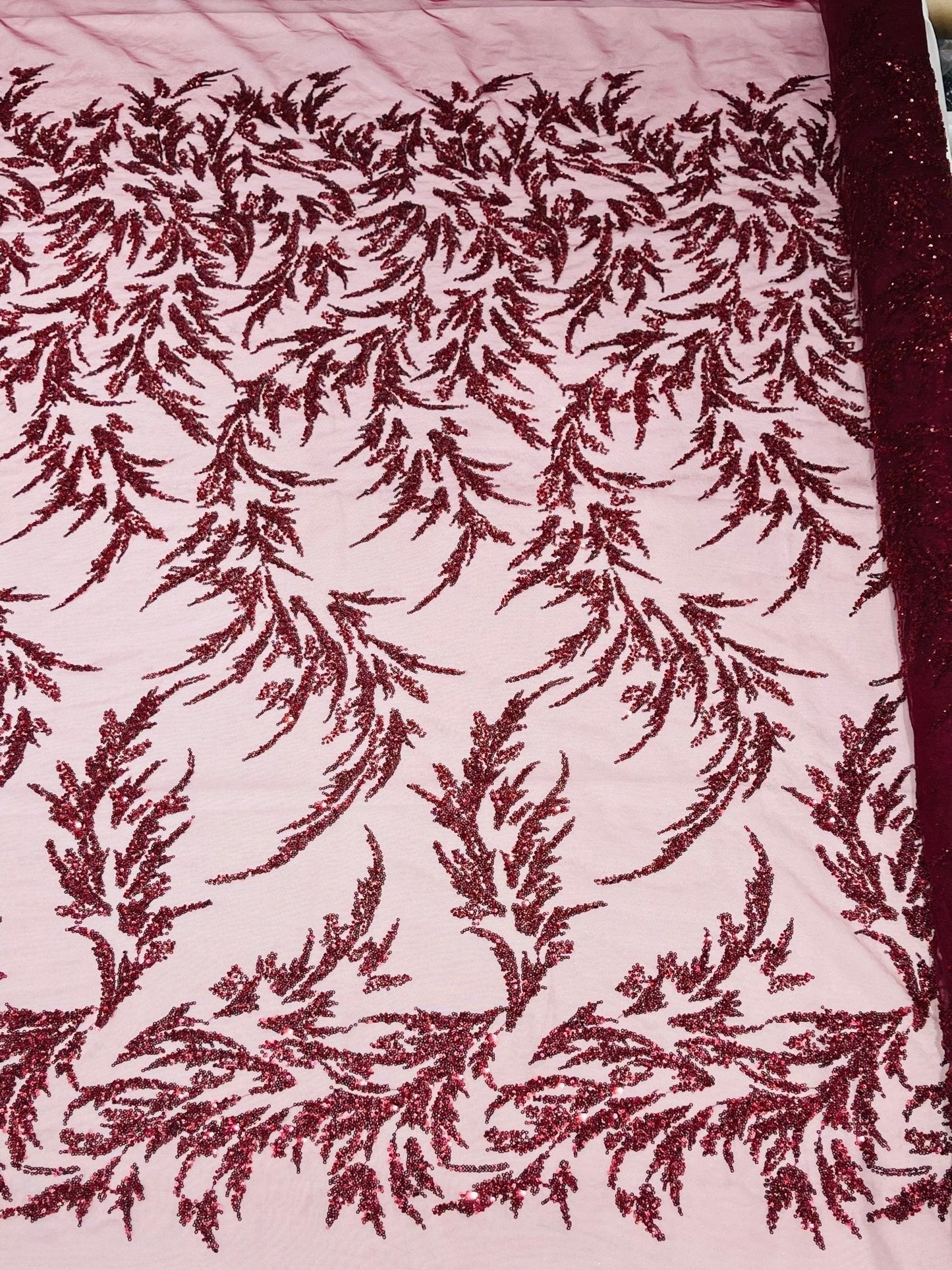 Fashion Beaded Vine Lace 54" Wide| New Creations Fabric & Foam Inc.