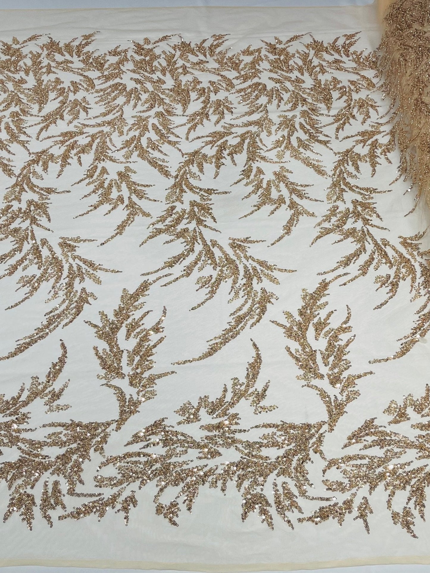 Fashion Beaded Vine Lace 54" Wide| New Creations Fabric & Foam Inc.