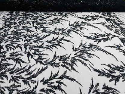 Fashion Beaded Vine Lace 54" Wide| New Creations Fabric & Foam Inc.