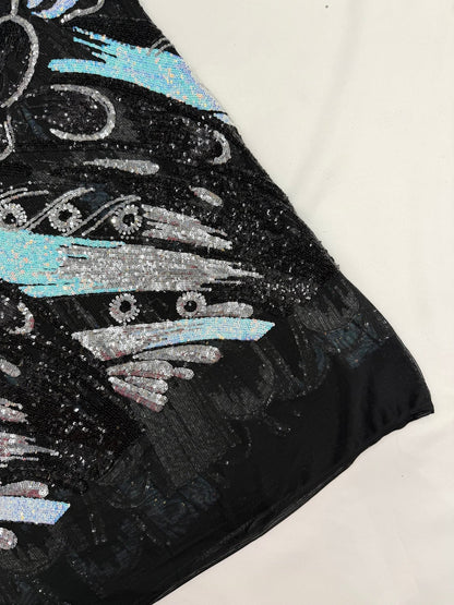 Feather Wing Sequin Fabric 54” Wide| New Creations Fabric & Foam Inc.