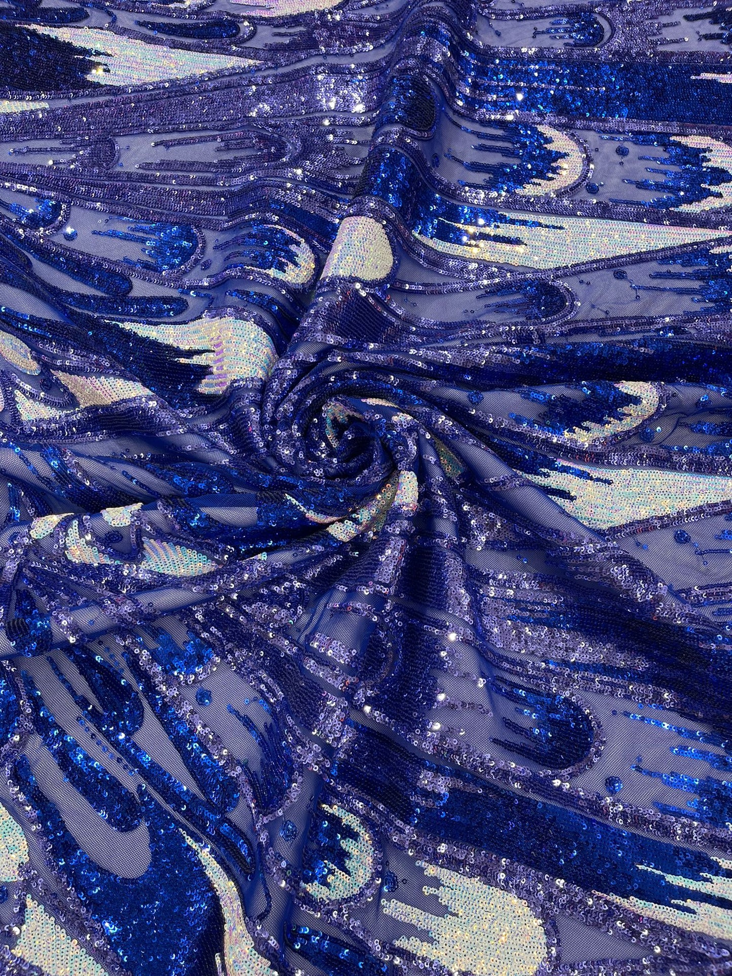 Feather Wing Sequin Fabric 54” Wide| New Creations Fabric & Foam Inc.