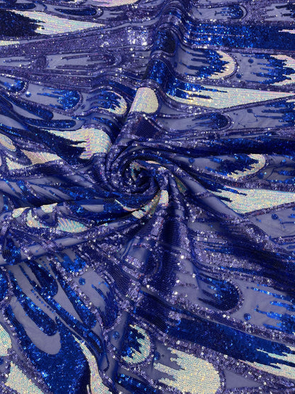 Feather Wing Sequin Fabric 54” Wide| New Creations Fabric & Foam Inc.