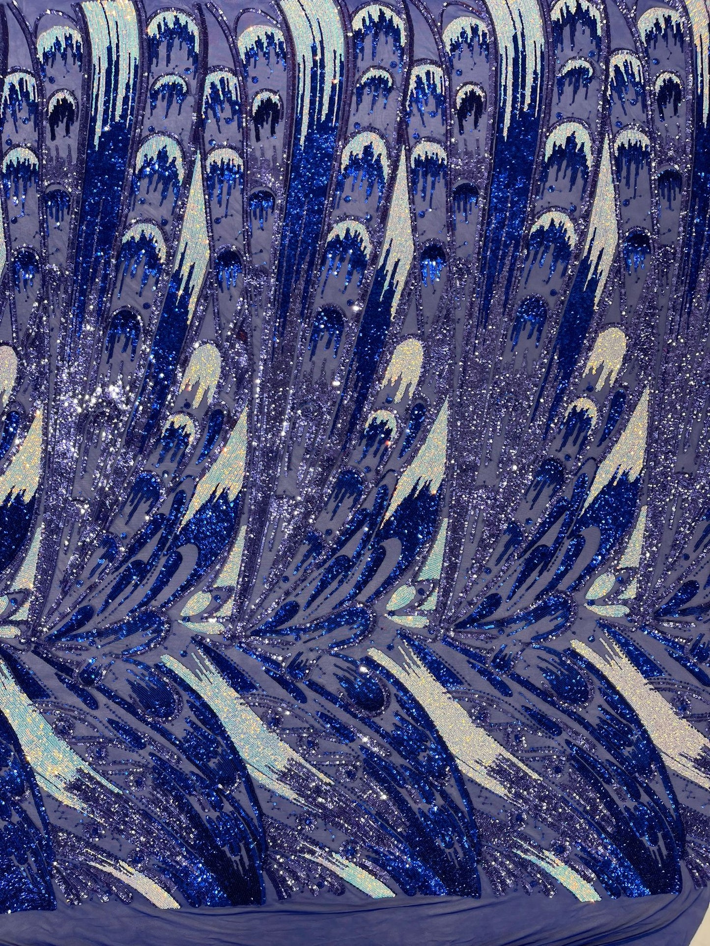 Feather Wing Sequin Fabric 54” Wide| New Creations Fabric & Foam Inc.