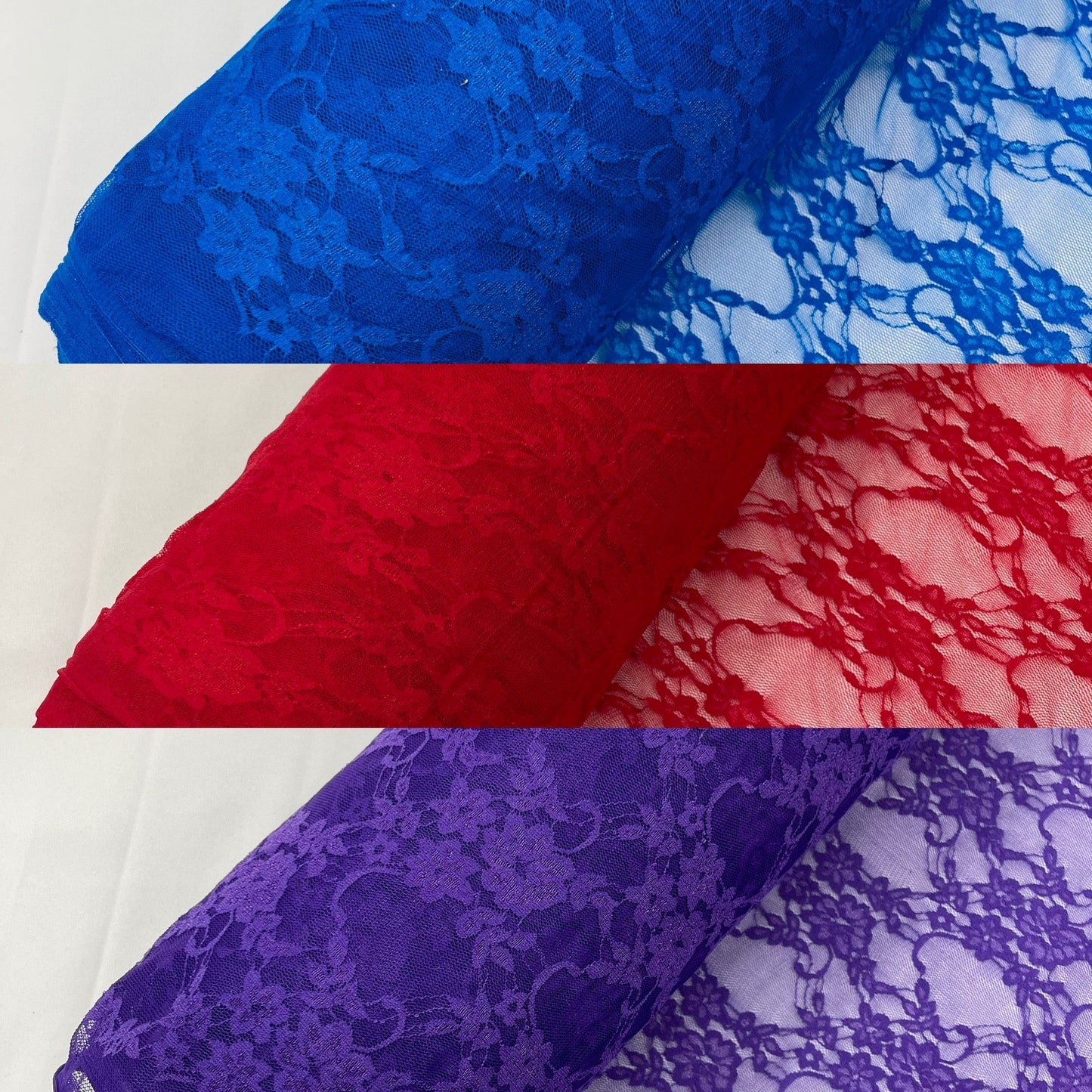 Floral Stretch Lace 58" Wide| New Creations Fabric & Foam Inc.