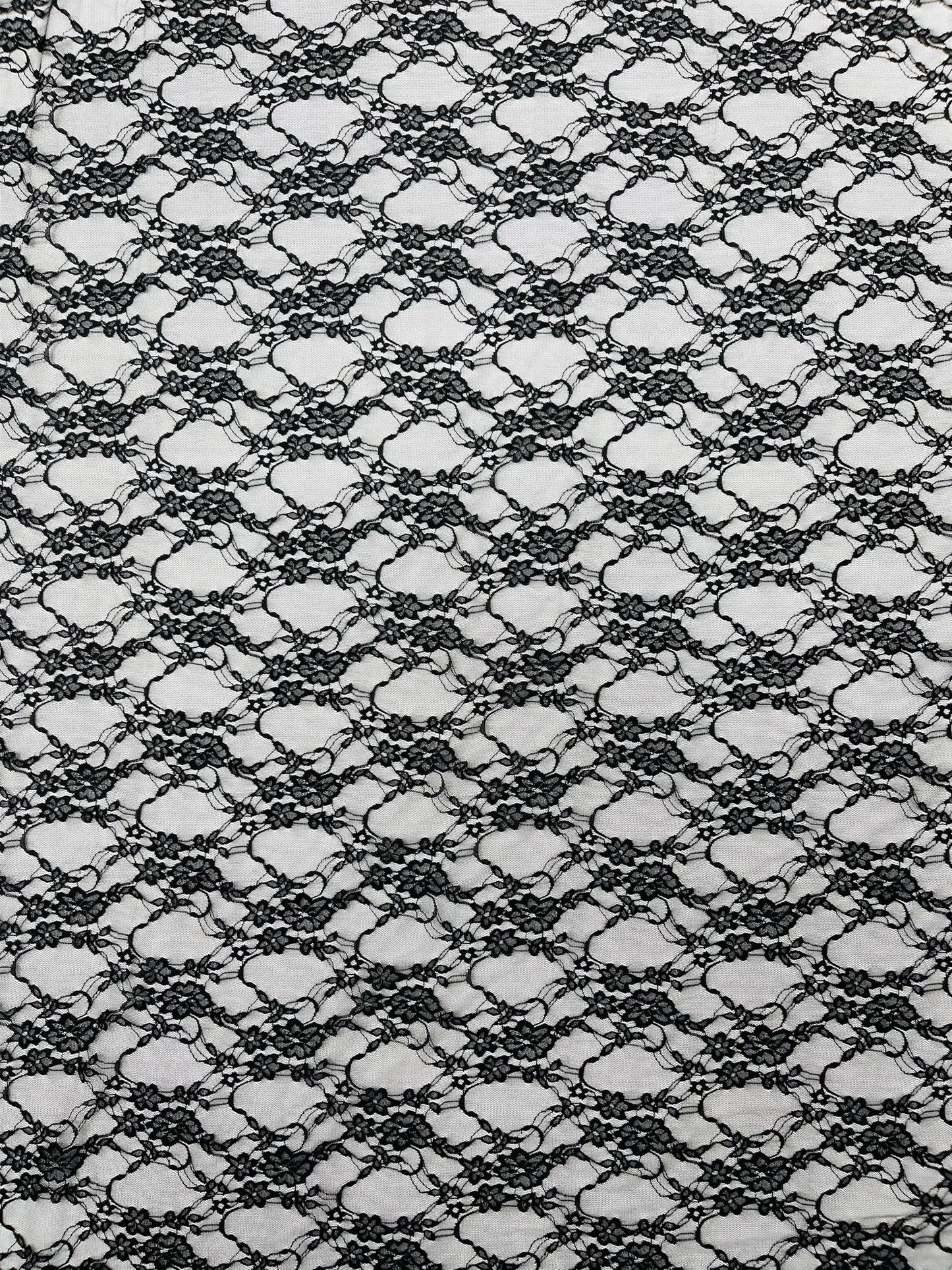 Floral Stretch Lace 58" Wide| New Creations Fabric & Foam Inc.