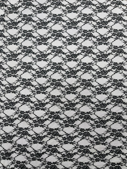 Floral Stretch Lace 58" Wide| New Creations Fabric & Foam Inc.
