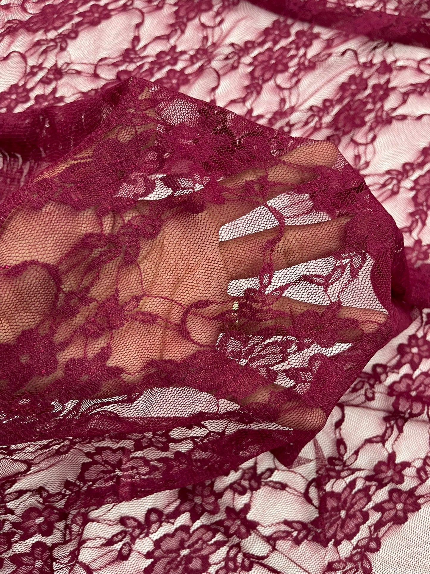 Floral Stretch Lace 58" Wide| New Creations Fabric & Foam Inc.