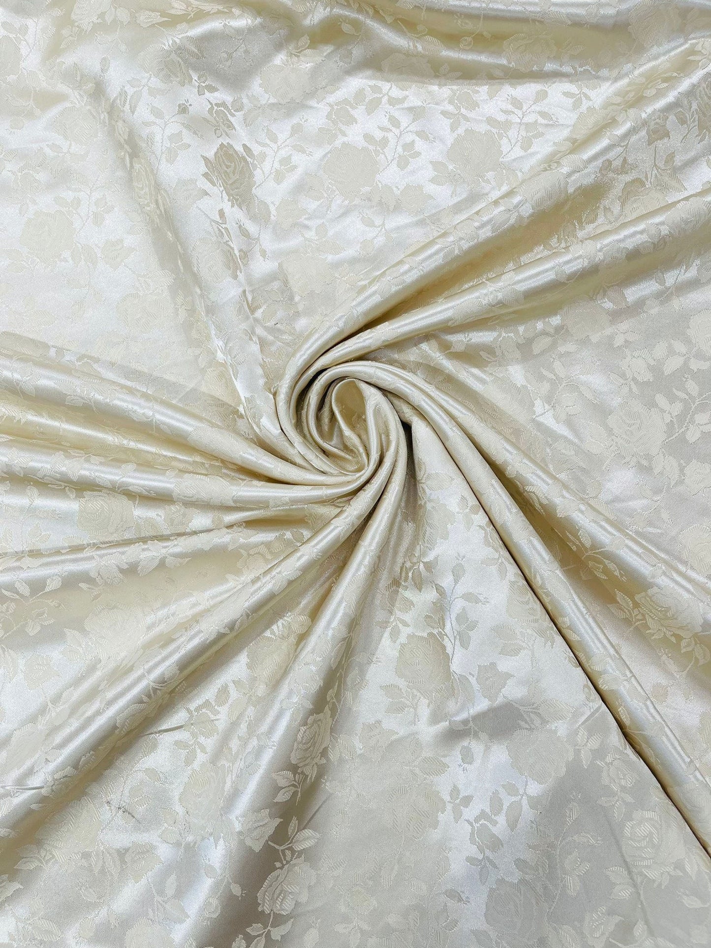 Flower Rose Jacquard Satin 58" Wide| New Creations Fabric & Foam Inc.