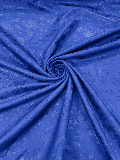 Flower Rose Jacquard Satin 58" Wide| New Creations Fabric & Foam Inc.