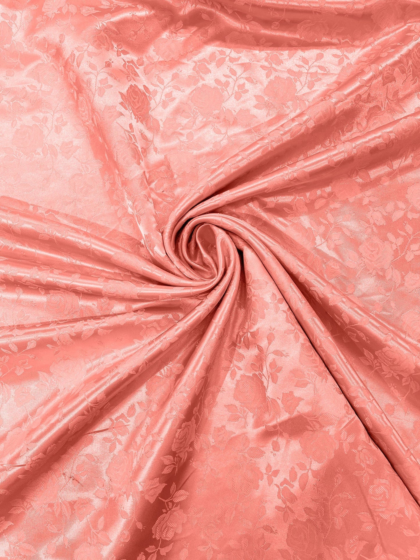 Flower Rose Jacquard Satin 58" Wide| New Creations Fabric & Foam Inc.