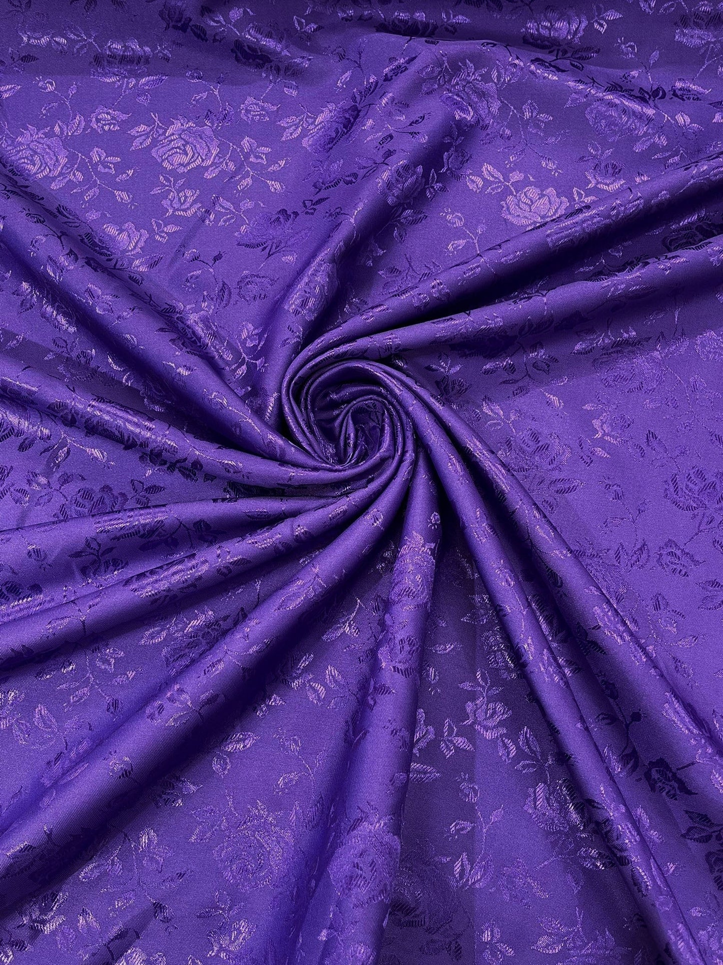 Flower Rose Jacquard Satin 58" Wide| New Creations Fabric & Foam Inc.