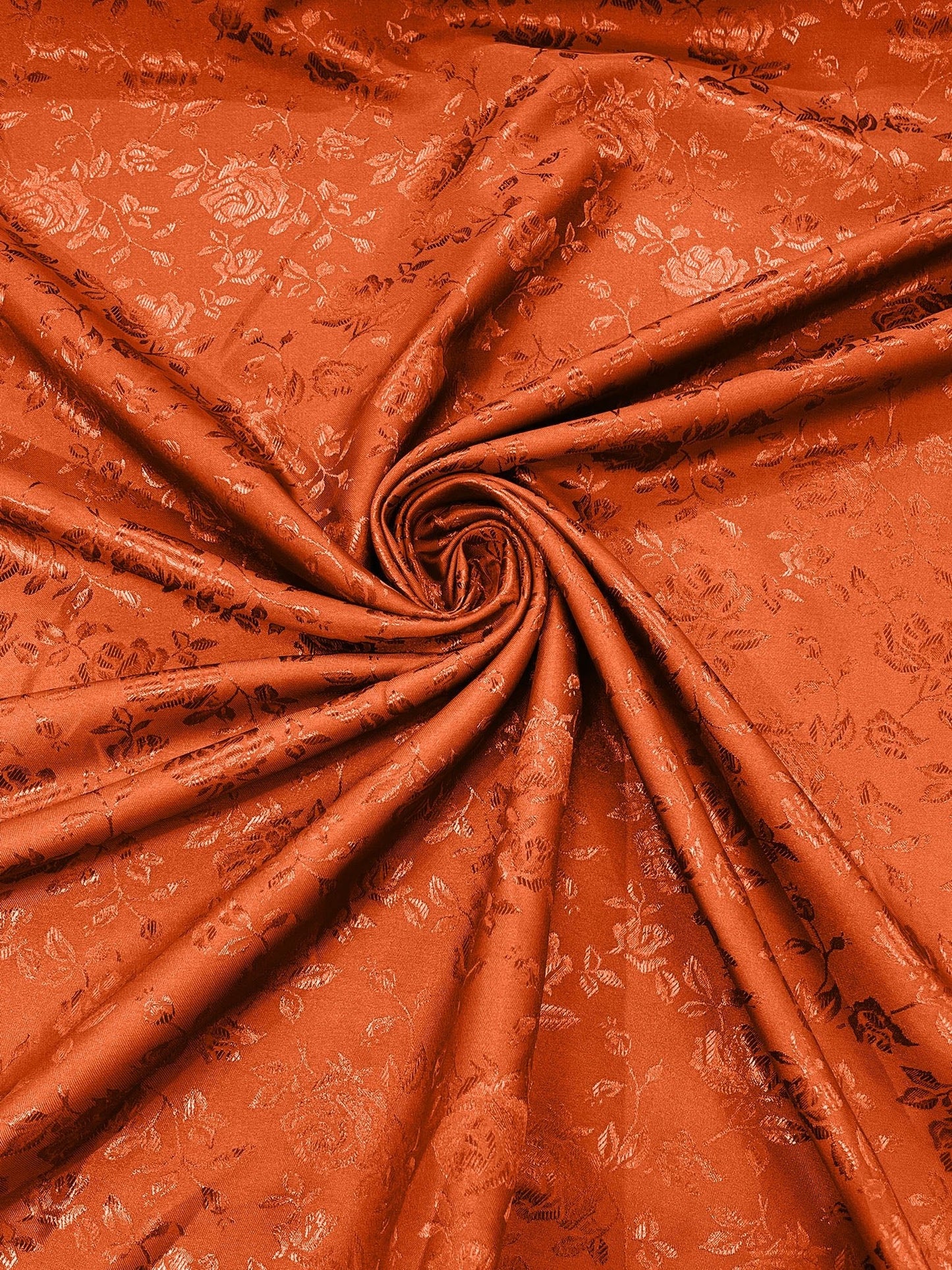 Flower Rose Jacquard Satin 58" Wide| New Creations Fabric & Foam Inc.