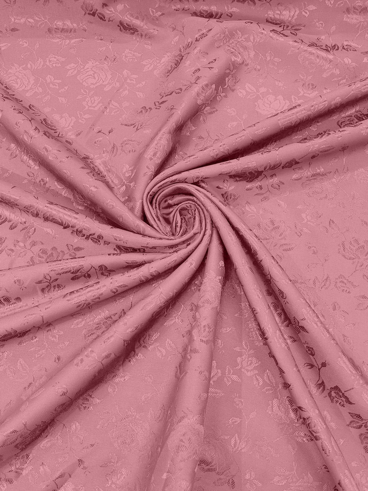 Flower Rose Jacquard Satin 58" Wide| New Creations Fabric & Foam Inc.